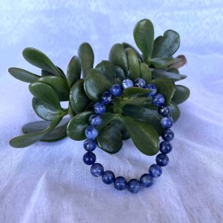 8mm Sodalite Beaded Bracelet
