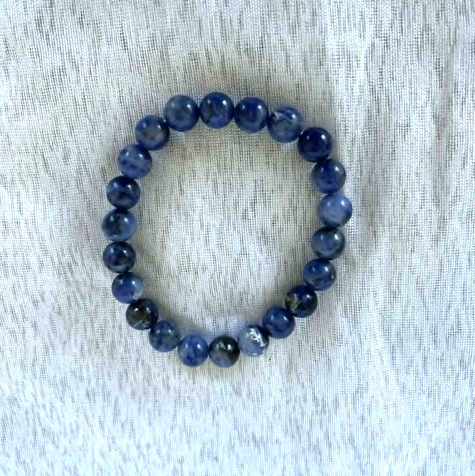 Sodalite Bracelet 3 8mm Sodalite Beaded Bracelet - Image 2