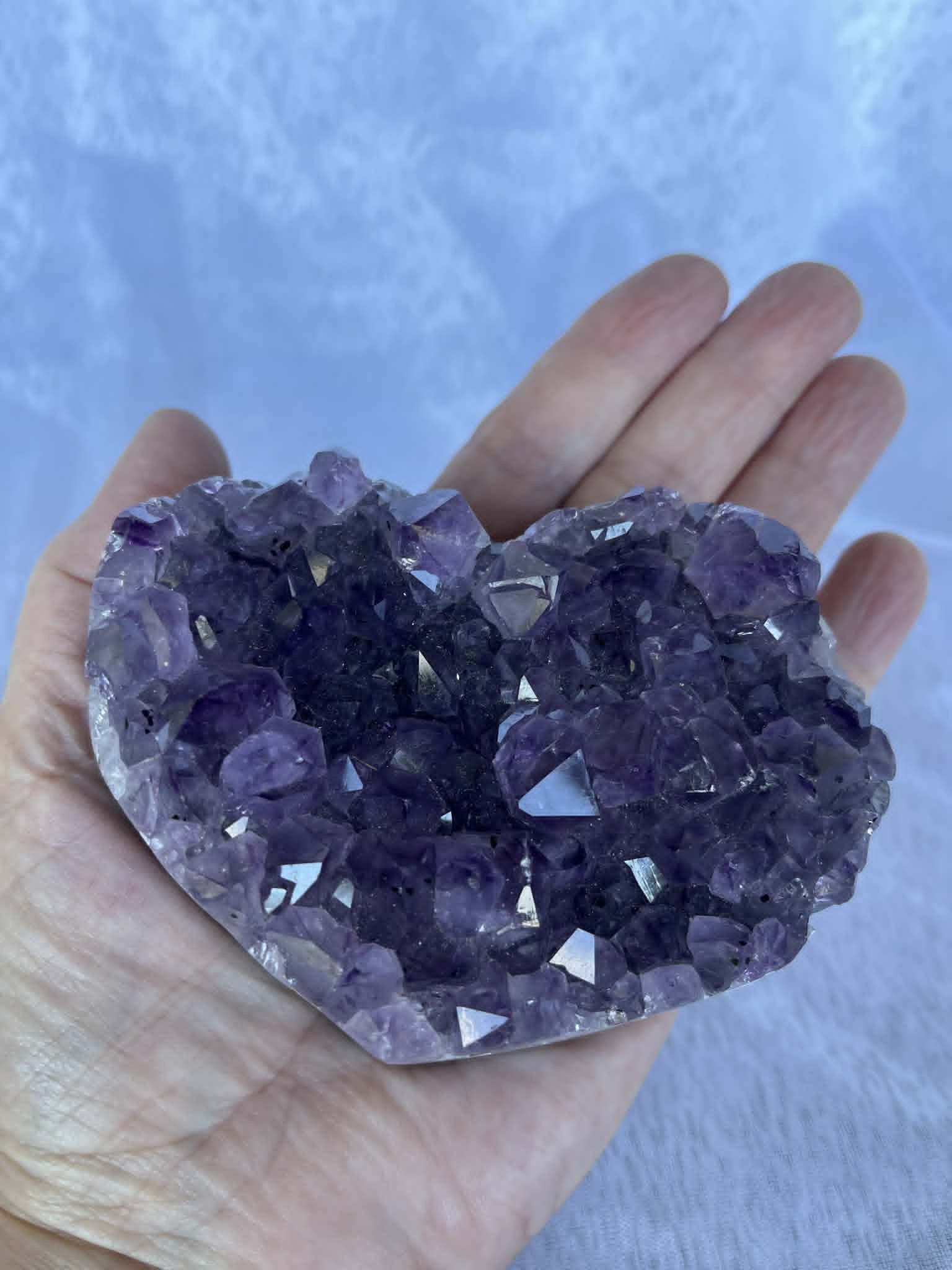 Medium Amethyst Heart Amethyst Heart Cluster Medium - 347grams - Image 2