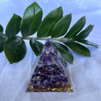 6cm Orgonite Pyramids - Sphere Amethyst