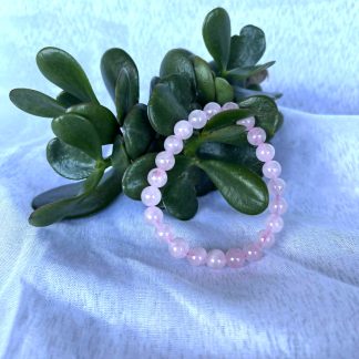 8mm Rose Quartz Beaded Bracelet