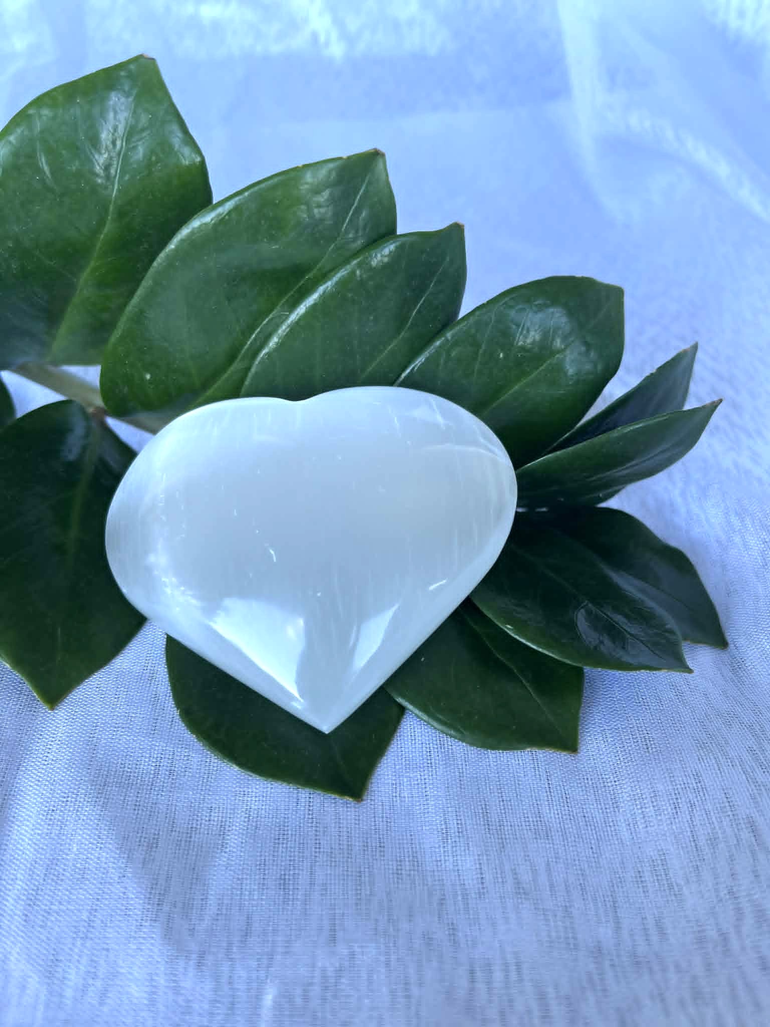 Selenite Heart 2 Selenite Hearts