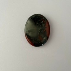 african bloodstone worry stone natural strength & grounding crystal