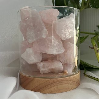 rose quartz crystal lamp
